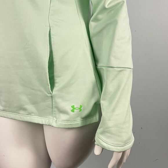 Under Armour Women's ColdGear 1/4 Zip Long Sleeve Thermal Pullover Top - Large - Picture 6 of 12